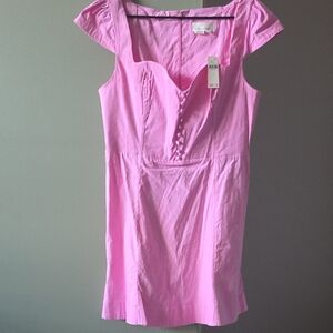 Anthropologie Pink Cap Sleeve Mini Dress